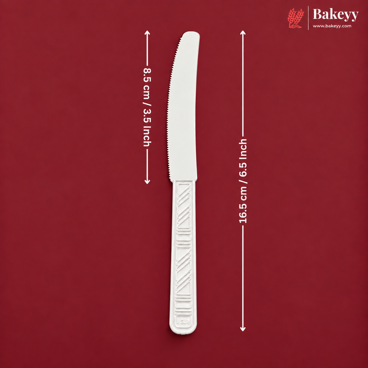 Disposable Cake Knife | Serrated Cake Cutter | Pack of 100