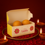 9x4.5x3.5 cm | 2 Ladoo sweet box | ITC Back | Pack of 100