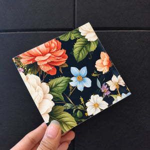 Printed Floral Chocolate Box with Golden Cavity | 3 Designs | Pack of 25