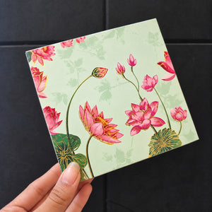 Printed Floral Chocolate Box with Golden Cavity | 3 Designs | Pack of 25