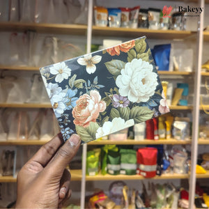 Printed Floral Chocolate Box with Golden Cavity | 3 Designs | Pack of 25