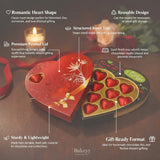 Heart Shape Chocolate Gift Box with Tray – Premium Valentine Packaging  | Pack of 25