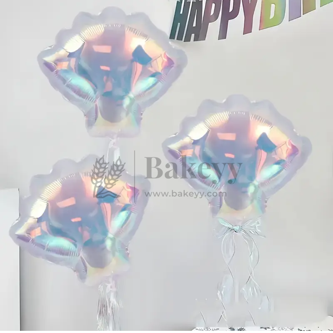 Seashell Shape Holographic Foil Balloon | Party Decorative | 1 Piece