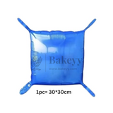 10 Pcs Blue Foil Balloon Backdrop | Metallic Square Wall Decoration for Birthday & Party Décor | Blue | 1 Piece