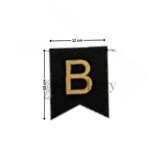 Black & Gold Happy Birthday Banner – 12x15 cm Letters with Satin Hanging String | Pack of 1