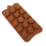 15-Cavity | Rose Shape Silicone Chocolate Mold | Non-Stick Baking & Candy Making Tray | 1 Piece