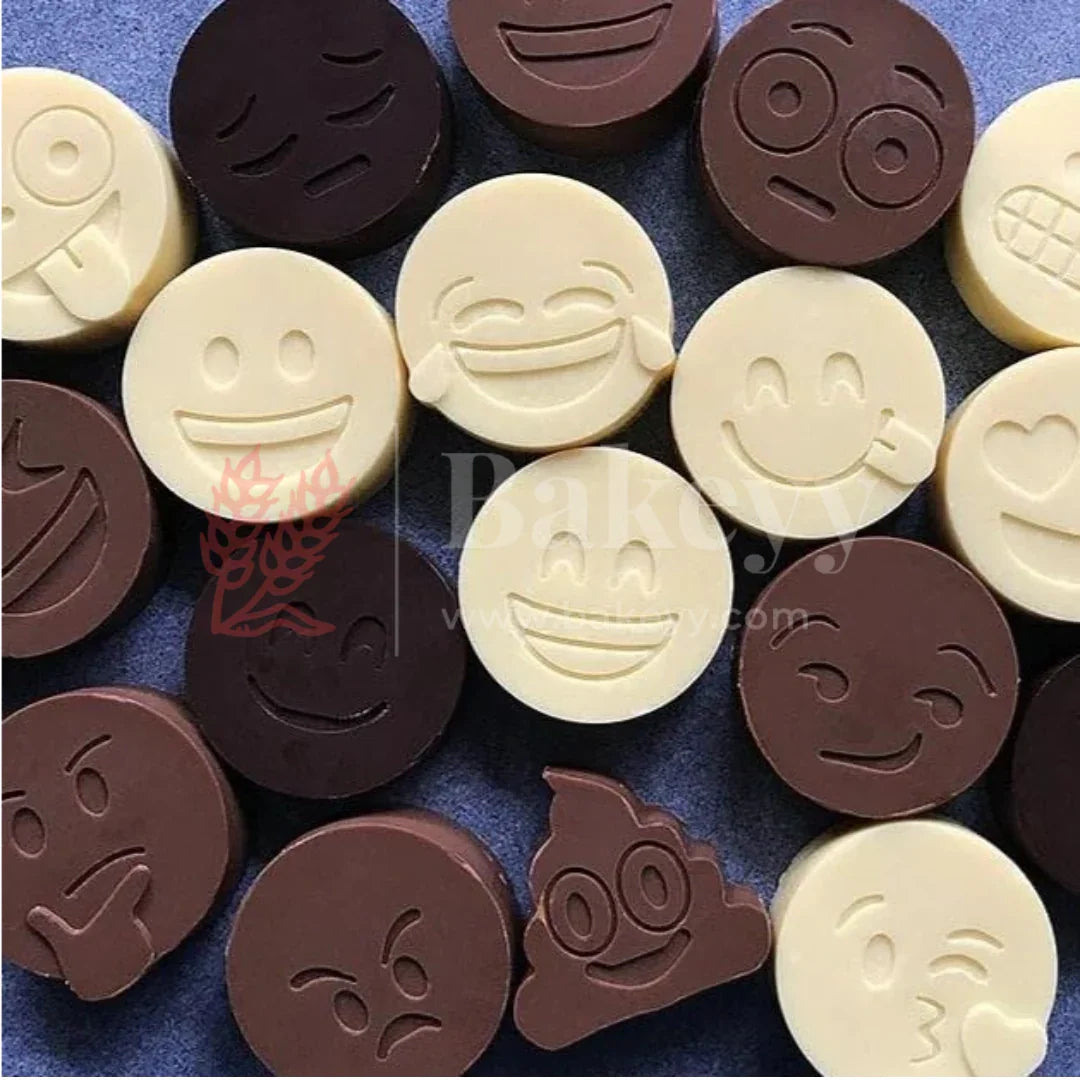 Silicone Funny Emoji Face Chocolate Mould - 28 Cavity Decorative Tray | 1 Piece