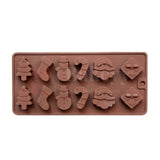Silicone Christmas Theme Chocolate Mould - 12 Cavity Decorative Tray | 1 Piece