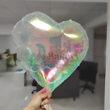 Heart Shape Holographic Foil Balloon| Party Decorative| 1 Piece