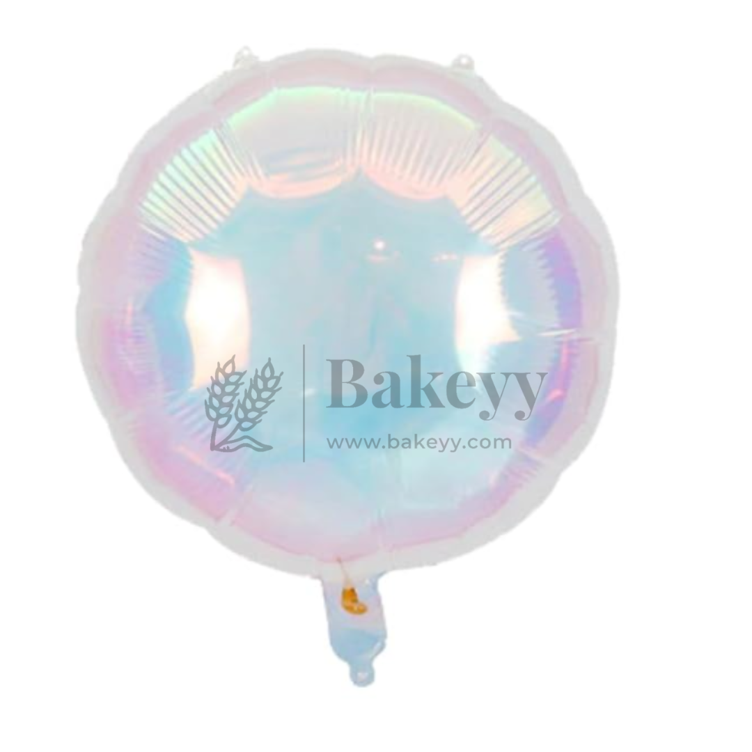 Round Shape Holographic Foil Balloon | Party Decorative| 1 Piece