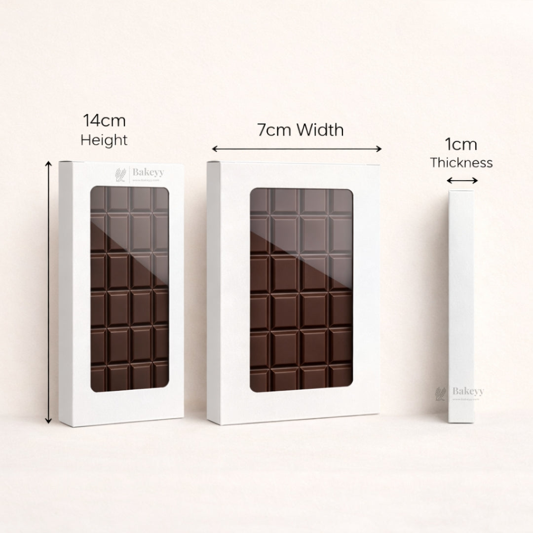 Chocolate Bar Packaging Box with Window | Premium Chocolate Gift Box | 3 Colors Available | Pack of 50