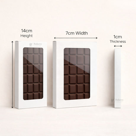 Chocolate Bar Packaging Box with Window | Premium Chocolate Gift Box | 3 Colors Available | Pack of 50