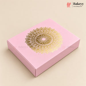 Printed Floral Chocolate Box with Golden Cavity | 3 Designs | Pack of 25