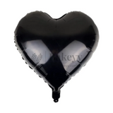 Black Heart Foil Balloon | Party Decorative| 2 Piece
