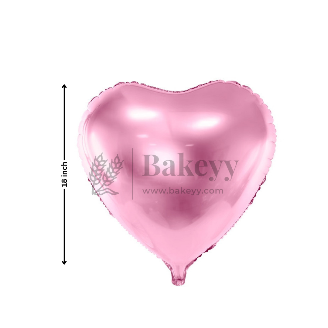 Rose Pink Heart Foil Balloon | Party Decorative| 2 Piece