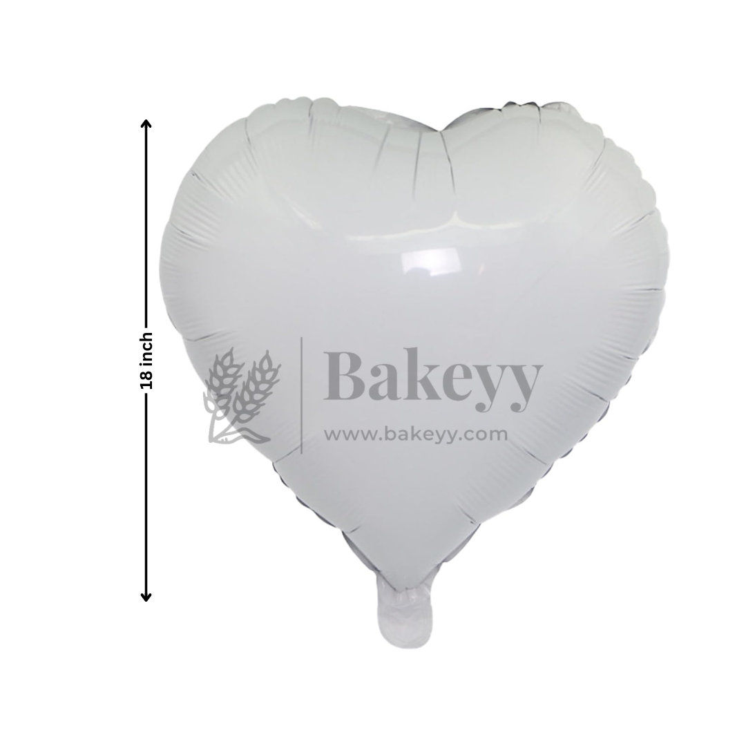 White Heart Foil Balloon | Party Decorative| 2 Piece