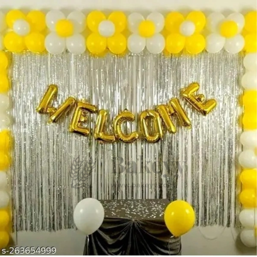 Metallic Gold “WELCOME” Foil Balloons | Party Decoration | 1 Piece