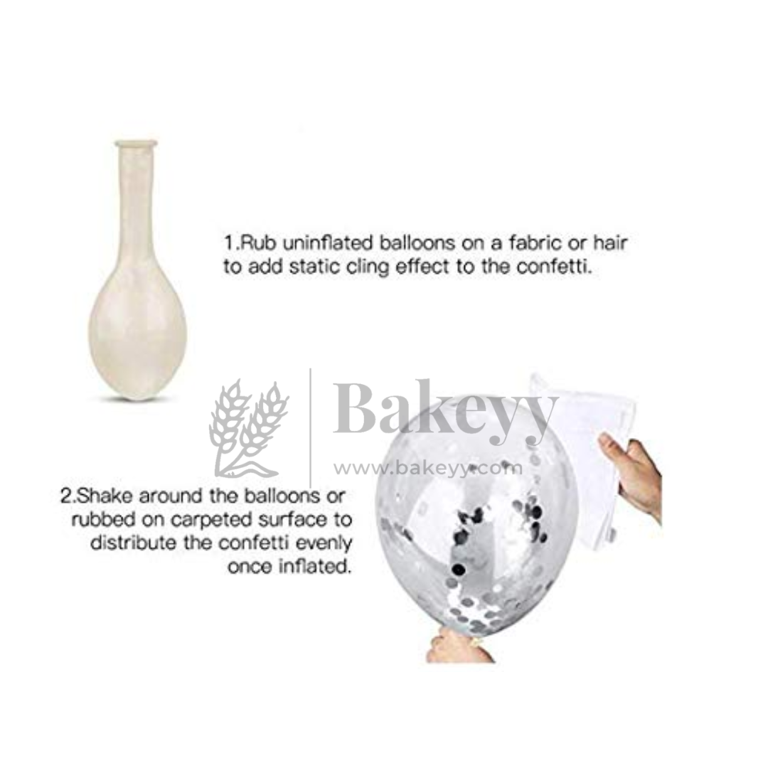 Silver Moon & Star Balloon Set | Party Decoration Combo | 14 pc Set | 1 Piece