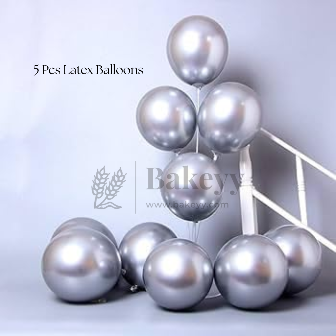 Silver Moon & Star Balloon Set | Party Decoration Combo | 14 pc Set | 1 Piece