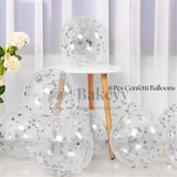 Silver Moon & Star Balloon Set | Party Decoration Combo | 14 pc Set | 1 Piece