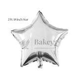 Silver Moon & Star Balloon Set | Party Decoration Combo | 14 pc Set | 1 Piece