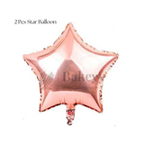 Rose Gold Heart & Star Balloon Set | Party Decoration Combo | 14 pc Set | 1 Piece