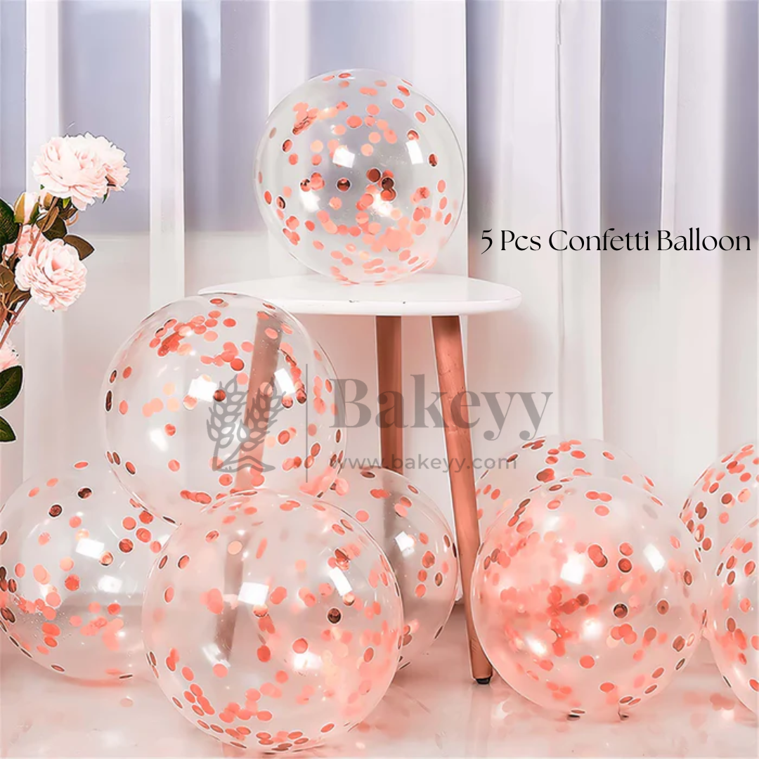 Rose Gold Heart & Star Balloon Set | Party Decoration Combo | 14 pc Set | 1 Piece