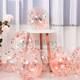 Rose Gold Heart & Star Balloon Set | Party Decoration Combo | 14 pc Set | 1 Piece