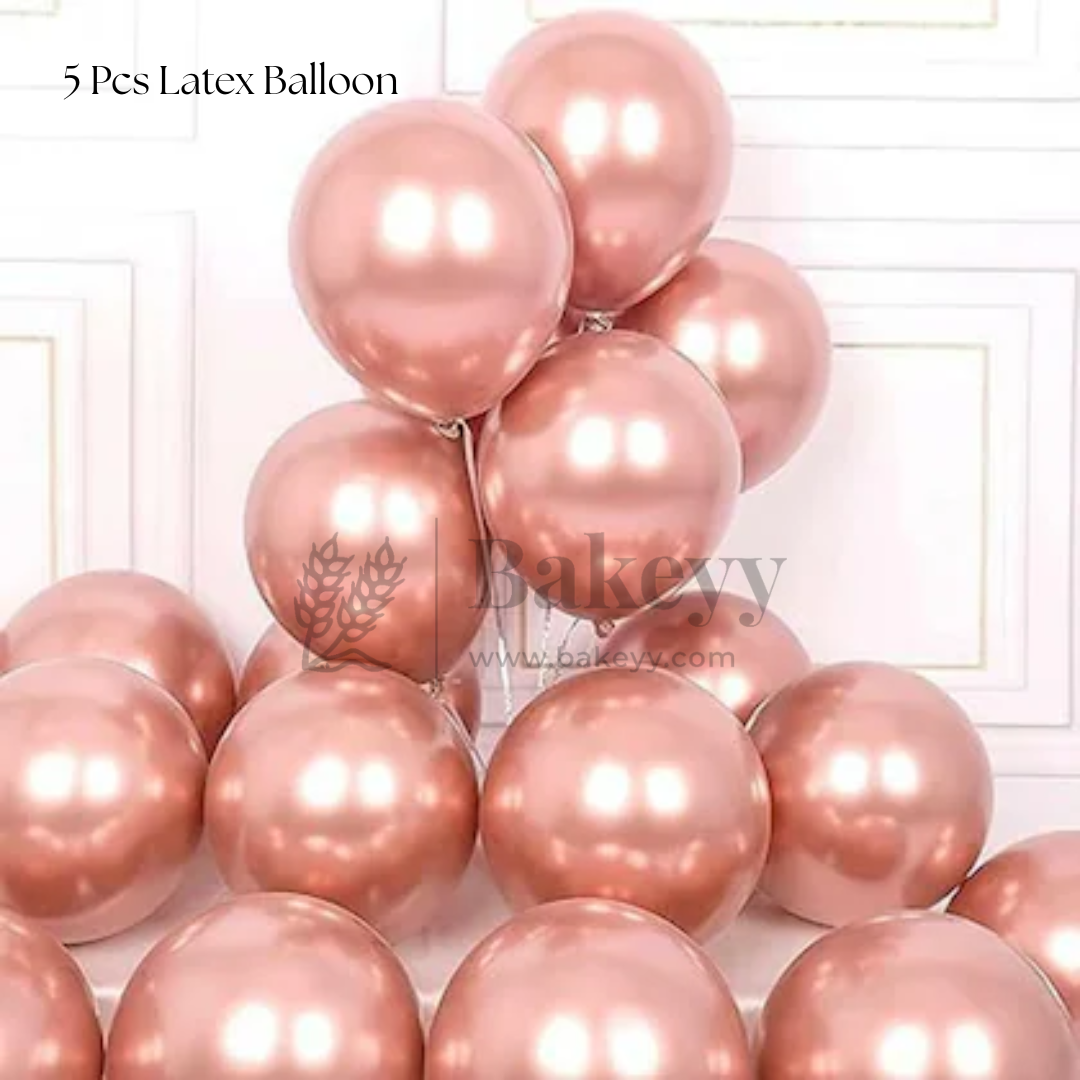 Rose Gold Heart & Star Balloon Set | Party Decoration Combo | 14 pc Set | 1 Piece