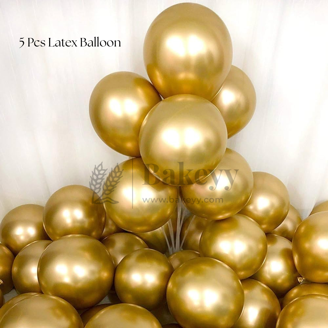 Gold Balloon Set – Latex & Confetti Combo | Party Decoration Combo | 10 pc Set | 1 Piece