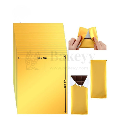 Big Aluminium Chocolate Wrapping Paper | Pack of 200 - Bakeyy.com - India - Big Aluminium Chocolate Wrapping Paper | Pack of 200 - Blue