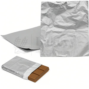 Big Aluminium Chocolate Wrapping Paper | Pack of 200 - Bakeyy.com - India - Big Aluminium Chocolate Wrapping Paper | Pack of 200 - Silver