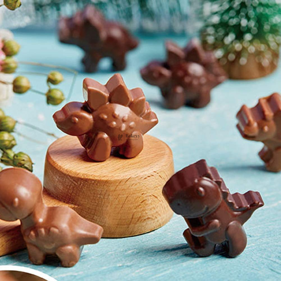12-Cavity | Dinosaur Shape Silicone Chocolate Mold | Non-Stick Baking & Candy Making Tray | 1 Piece