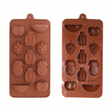 11-Cavity | Fruits Shape Silicone Chocolate Mold | Non-Stick Baking & Candy Making Tray | 1 Piece