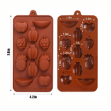 11-Cavity | Fruits Shape Silicone Chocolate Mold | Non-Stick Baking & Candy Making Tray | 1 Piece
