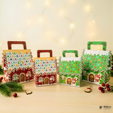 Christmas House Shaped Gift Box | Christmas Goodie Box | Christmas Gifting Box | Pack of 10