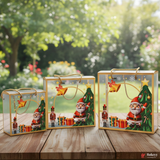 Christmas Transparent Gift Box with Handle | Pack of 10