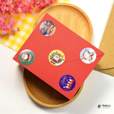 Christmas Sticker Roll 500 Pcs | Assorted Festive Designs | 1 Piece