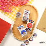 Christmas Sticker Roll 500 Pcs | Assorted Festive Designs | 1 Piece