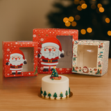 Christmas Cake Box with Window | Perfect for Cake & Treats | Pack of 25