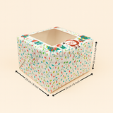 Christmas Cake Box with Window | Perfect for Cake & Treats | Pack of 25