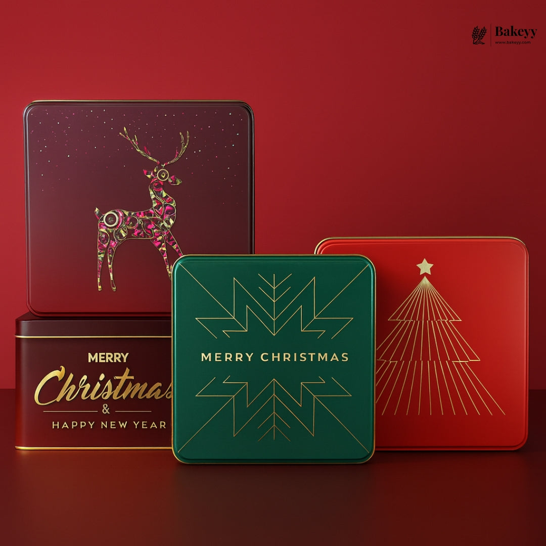 Christmas Hamper Square Tin Box | Hamper Box | Gift Box