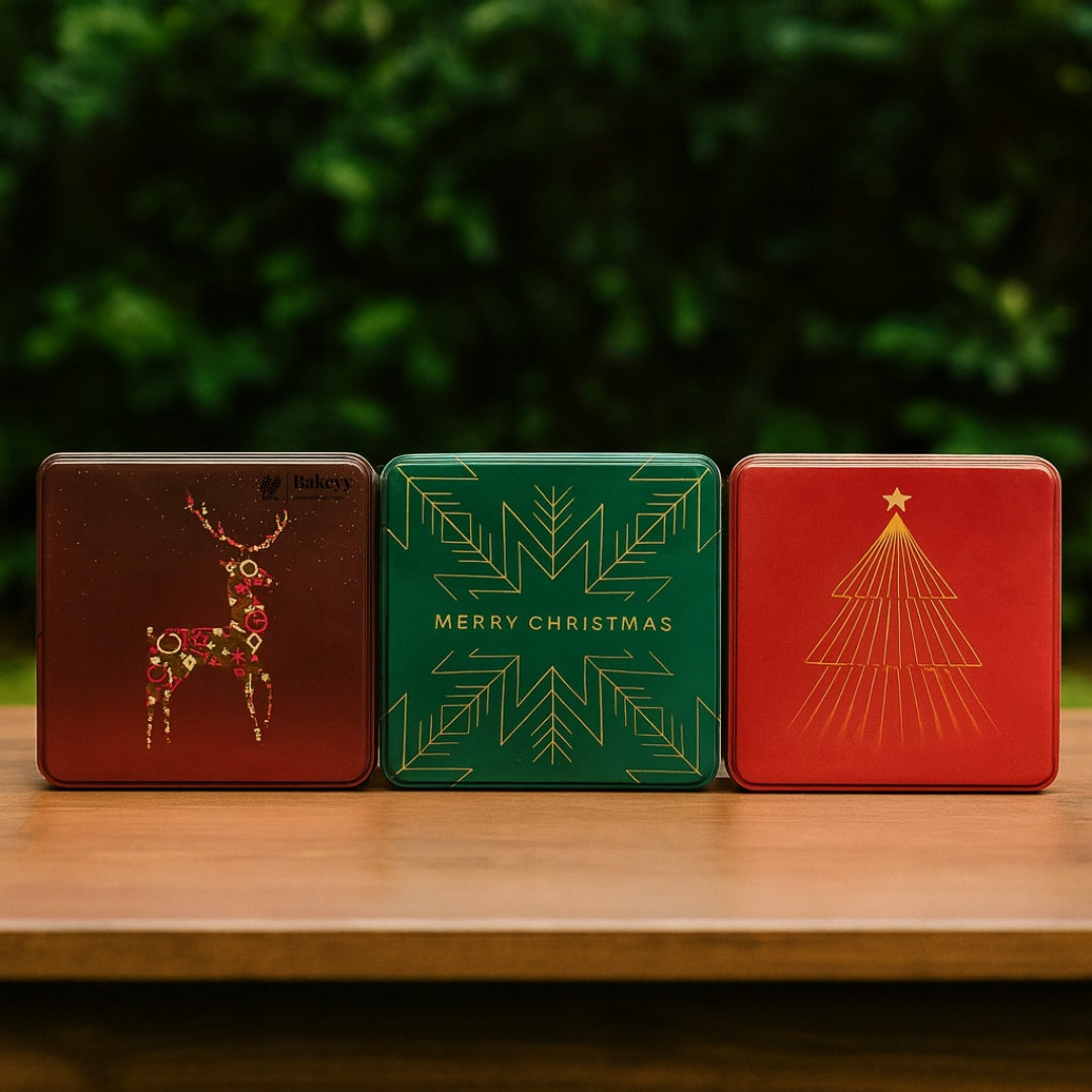 Christmas Hamper Square Tin Box | Hamper Box | Gift Box