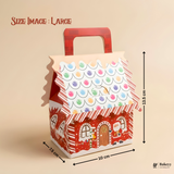 Christmas House Shaped Gift Box | Christmas Goodie Box | Christmas Gifting Box | Pack of 10