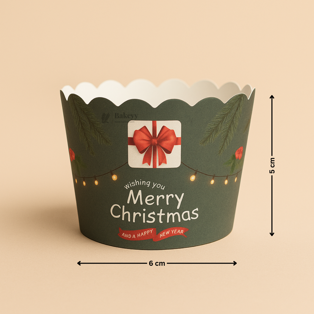 Merry Christmas Muffin & Cupcake Paper Liners | Pack of 50