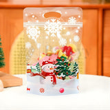 Christmas-themed packaging with a snowman and tree design, featuring colorful items inside.