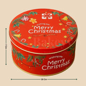 Christmas Print Dream Tin Box - Bakeyy.com - India - Christmas Print Dream Tin Box - Red / 1kg | Pack of 4 560.00