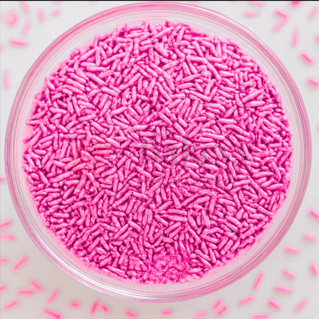 Vermicelli Shaped Sugar Confetti | Edible Cake & Dessert Decorations | Metallic Finish | 200 gm