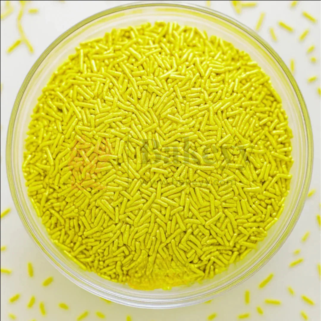Vermicelli Shaped Sugar Confetti | Edible Cake & Dessert Decorations | Metallic Finish | 200 gm