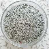 Vermicelli Shaped Sugar Confetti | Edible Cake & Dessert Decorations | Metallic Finish | 200 gm - Bakeyy.com - India - Vermicelli Shaped Sugar Confetti | Edible Cake & Dessert Decorations | Metallic Finish | 200 gm - Silver